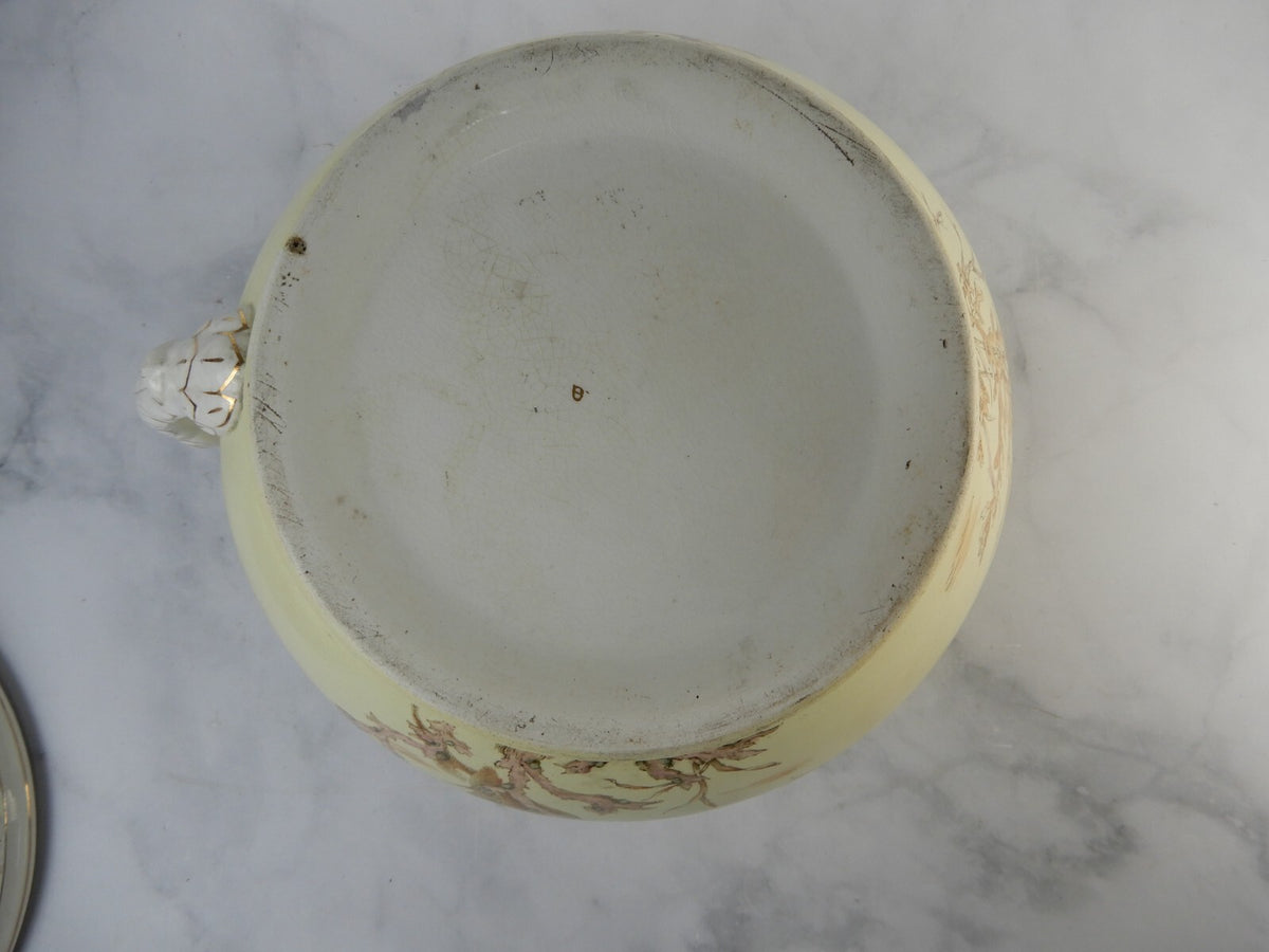 Antique Alba China Bona Fama Melior Ironstone Pottery Chamber Pot