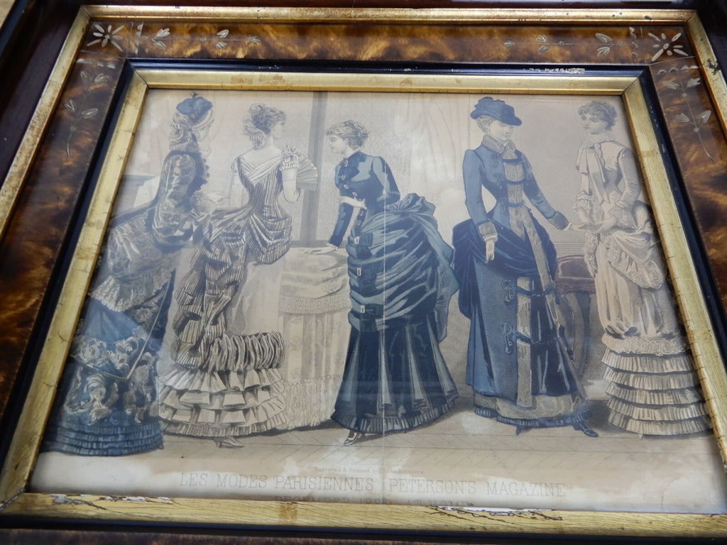 Victorian "Les Modes Parisiennes Petersons Magazine 1886" Framed Print