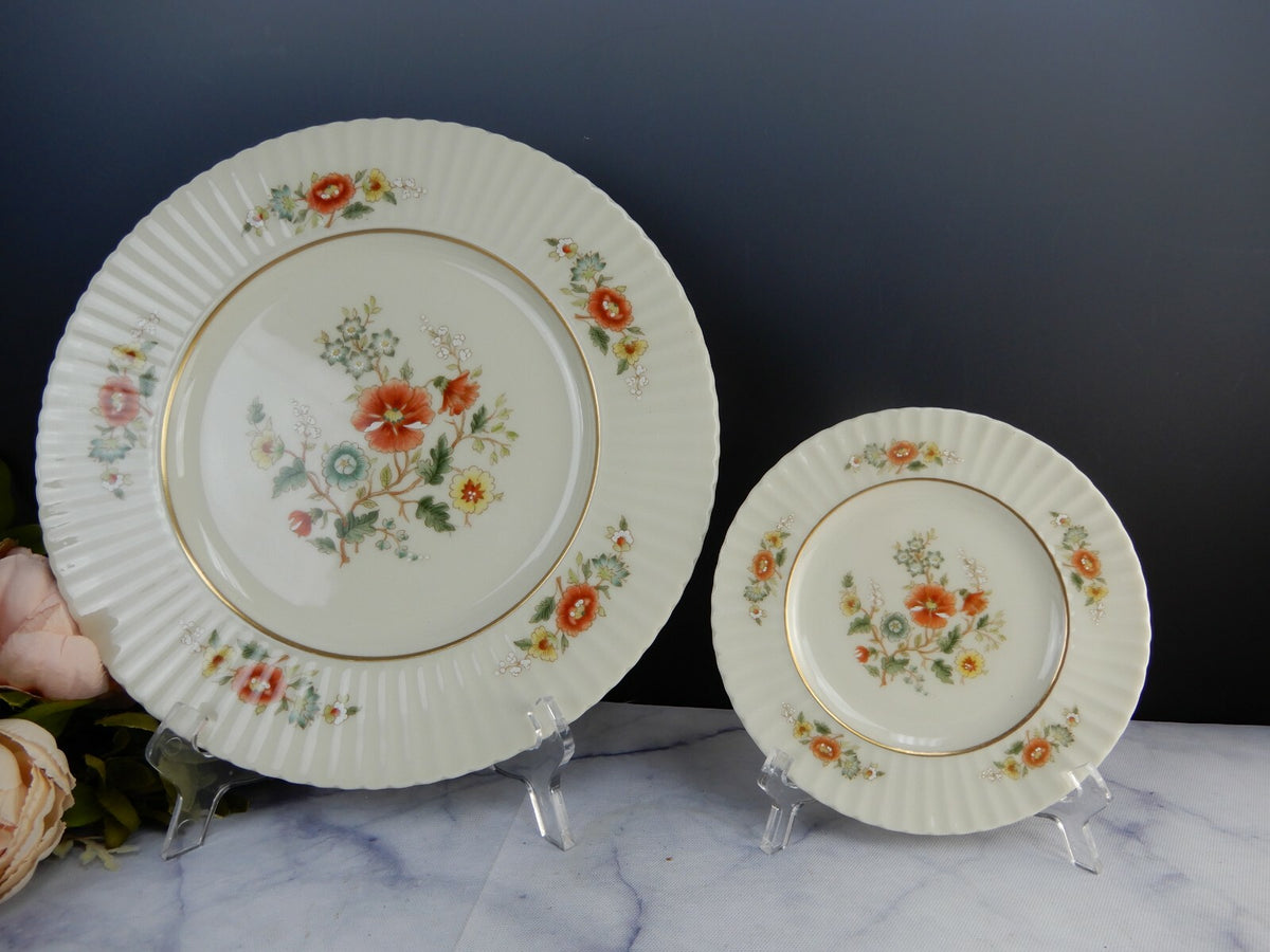 Lenox China Temple Blossom Made in U.S.A .Set of  Dinner Plate and B/B Plate