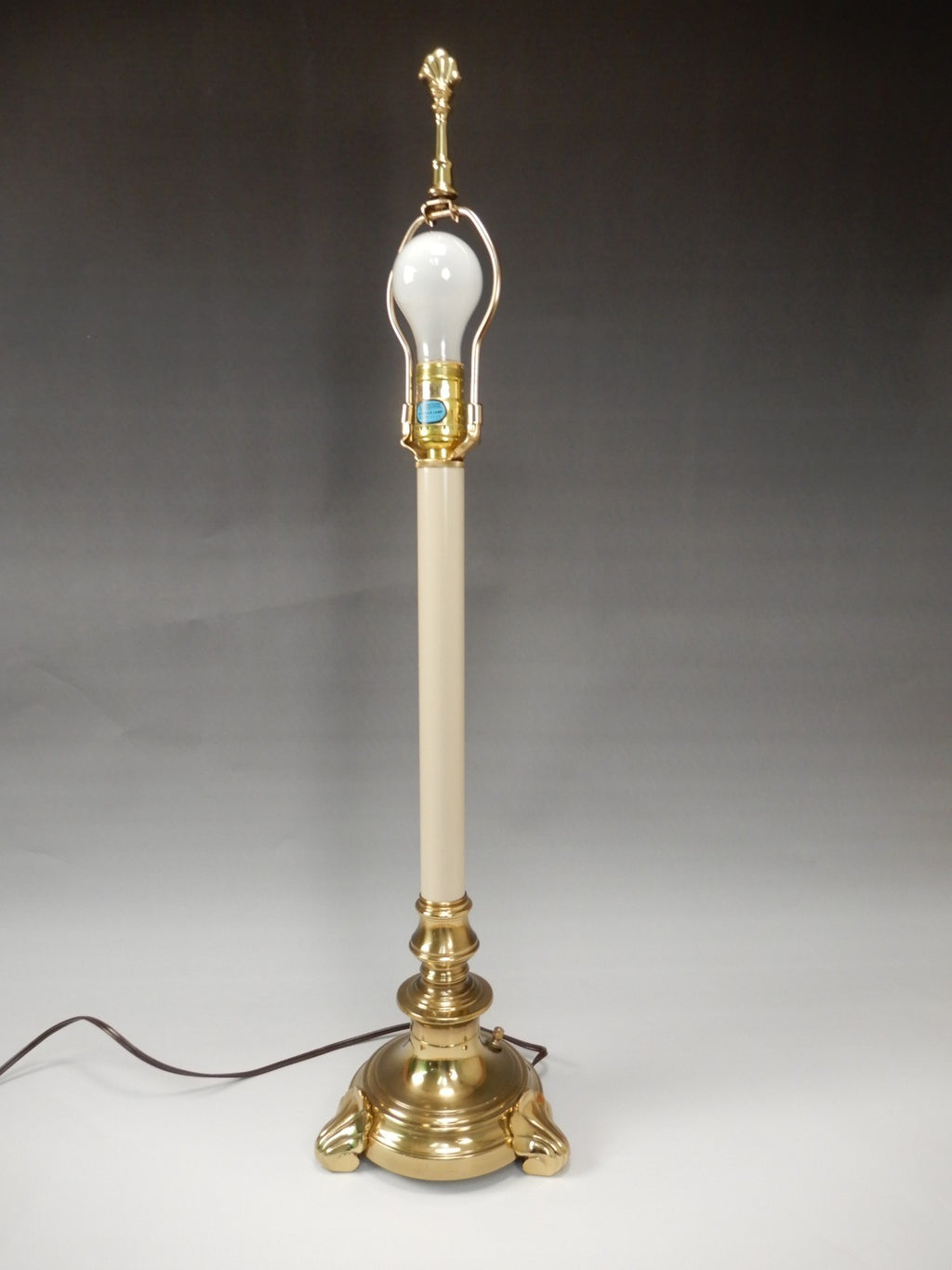 Vintage Stiffel Brass Candlestick Table Lamp 29-1/2" Tall