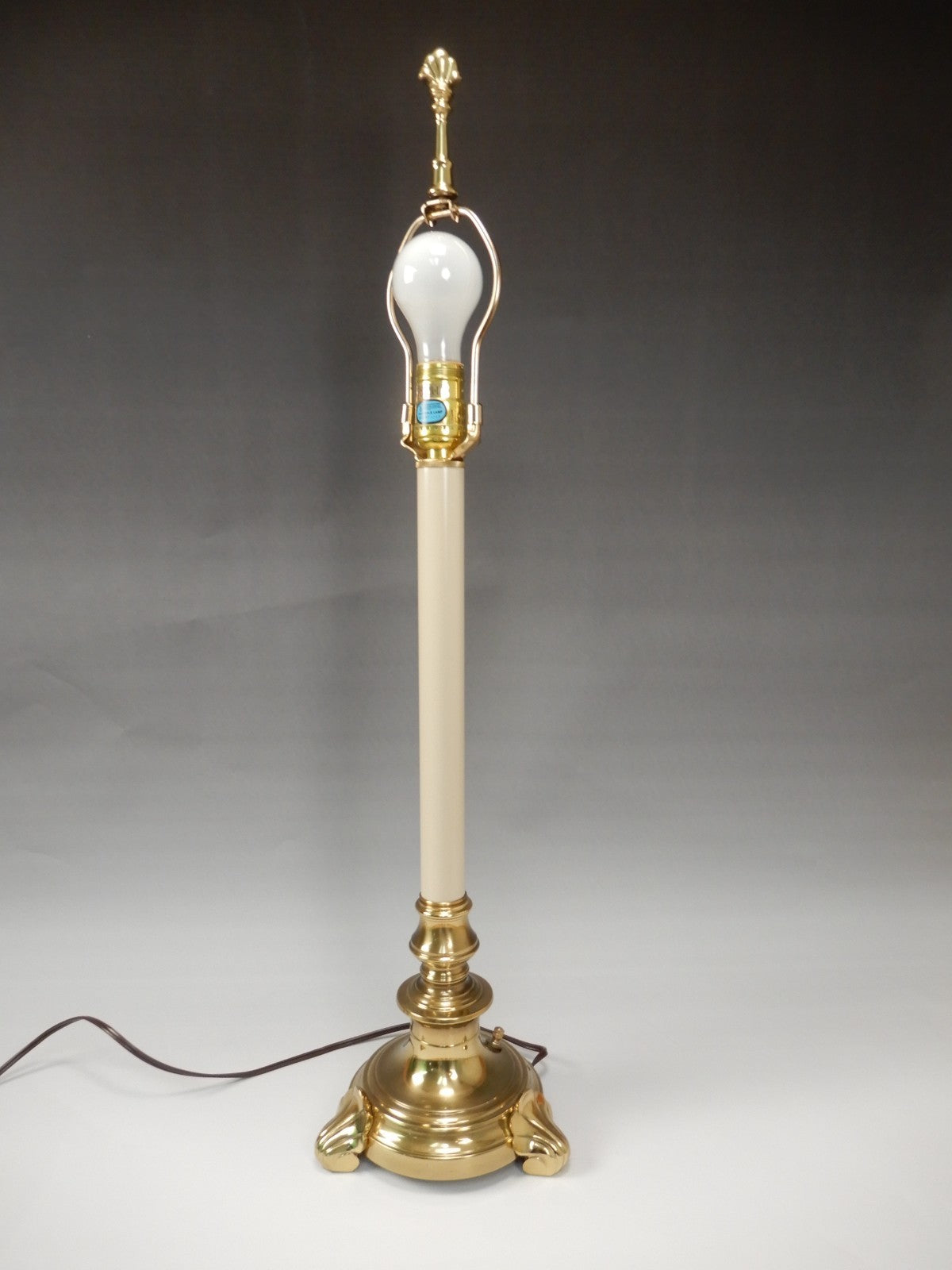 Vintage Stiffel Brass Candlestick Table Lamp 29-1/2" Tall