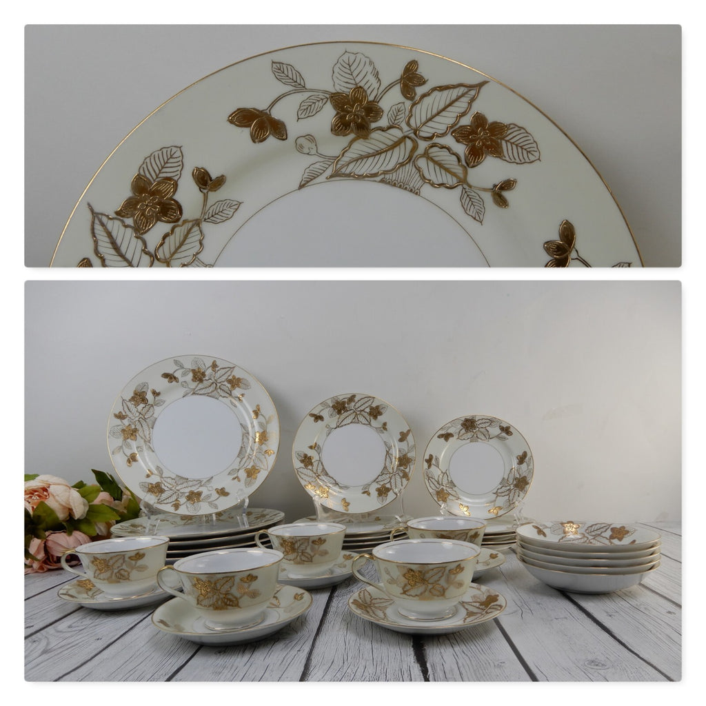 Vtg Anniversary Craftsman China Japan 30 Pc 6-Piece 5 Place Setting #178 Pattern