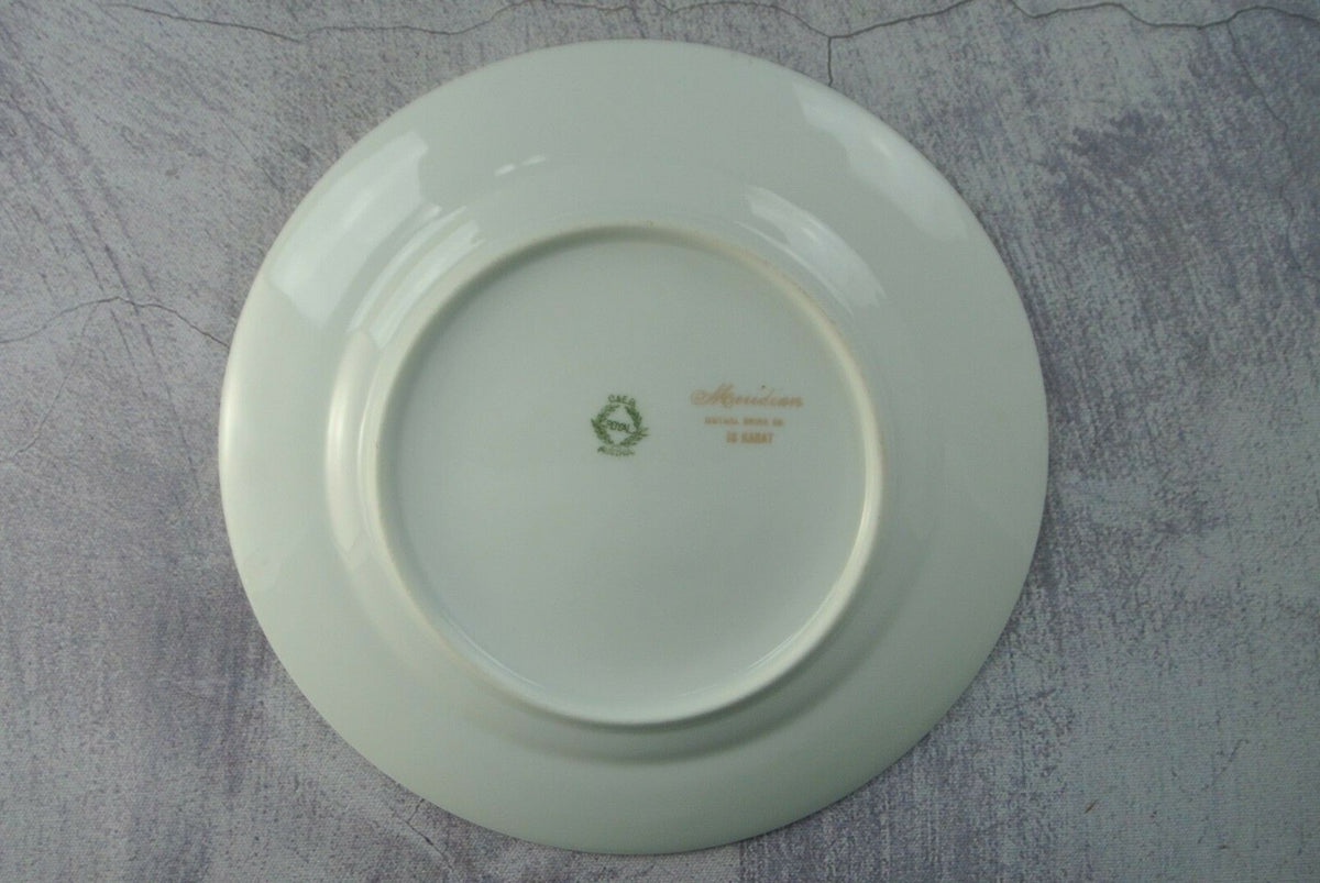 Vintage O&EG Royal Austria Meridian Gold Trim Luncheon Plates Set Of 5