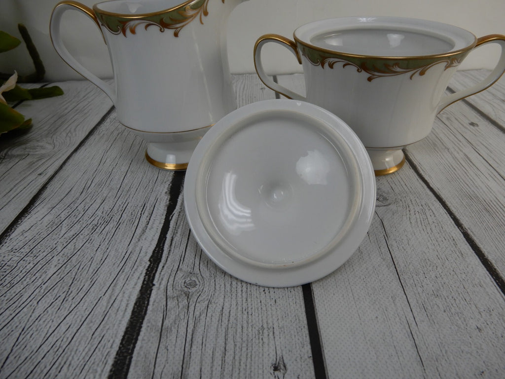 Vintage Sango China "Chateau" Set of Gravy Boat ,Sugar Bowl,Creamer