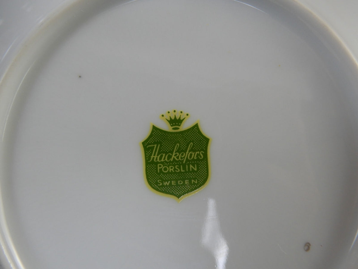 21 Set of Sweden Hackefors Porslin with Blue Roses Espresso Coffee Set For Six