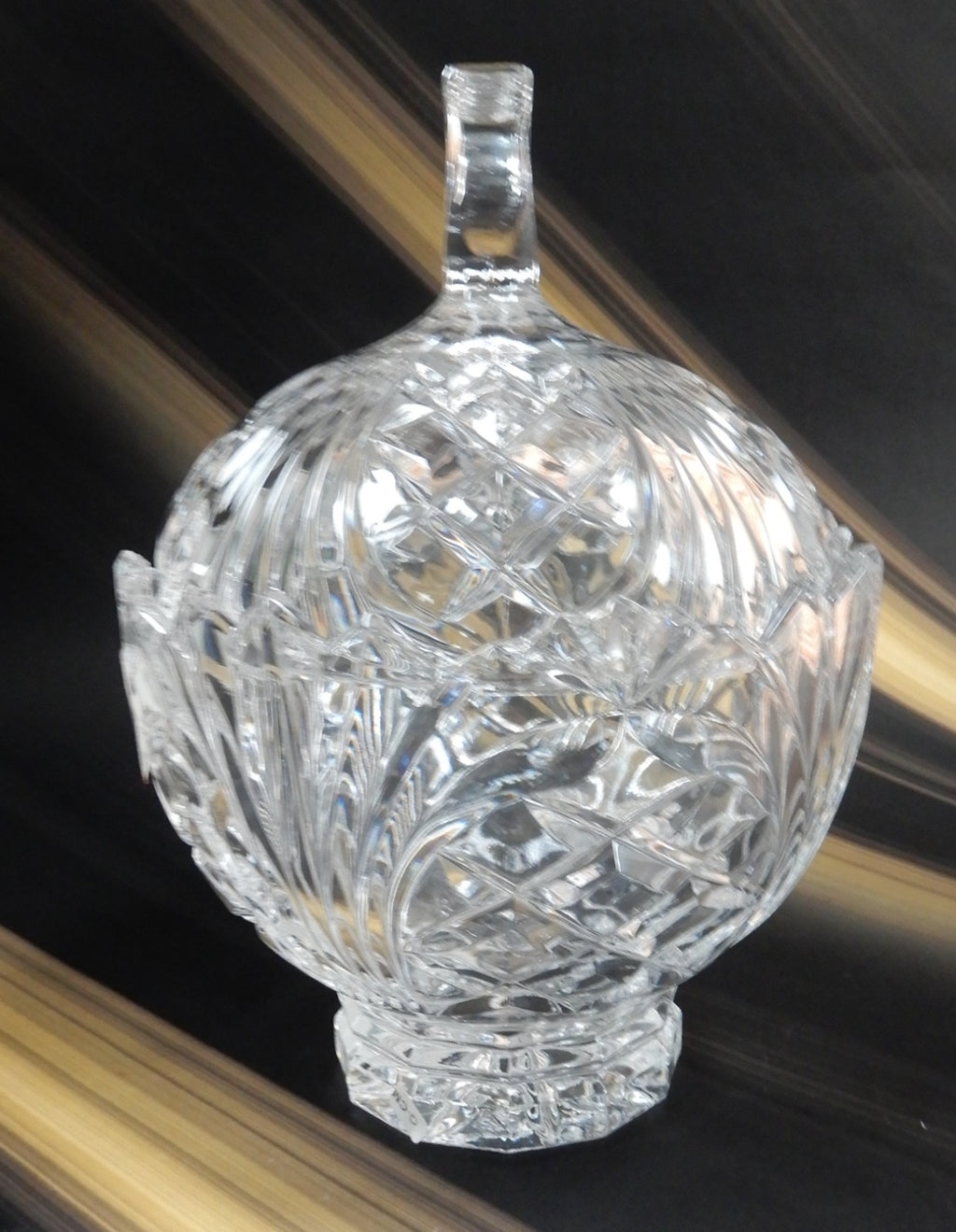 Vintage Fifth Avenue Crystal Wellington Covered Candy Dish 24% Lead Crystal
