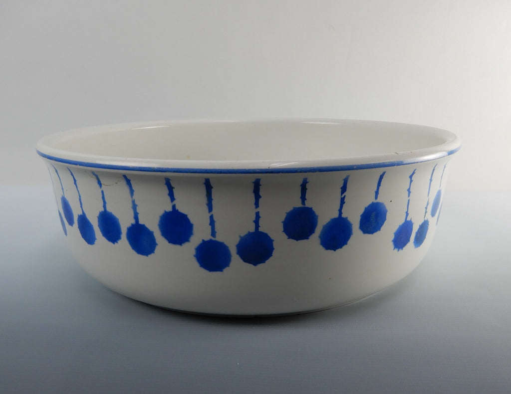 Antique Imperiale et Royale Nimy Belgian Blue and White Large Basin Bowl 14" D