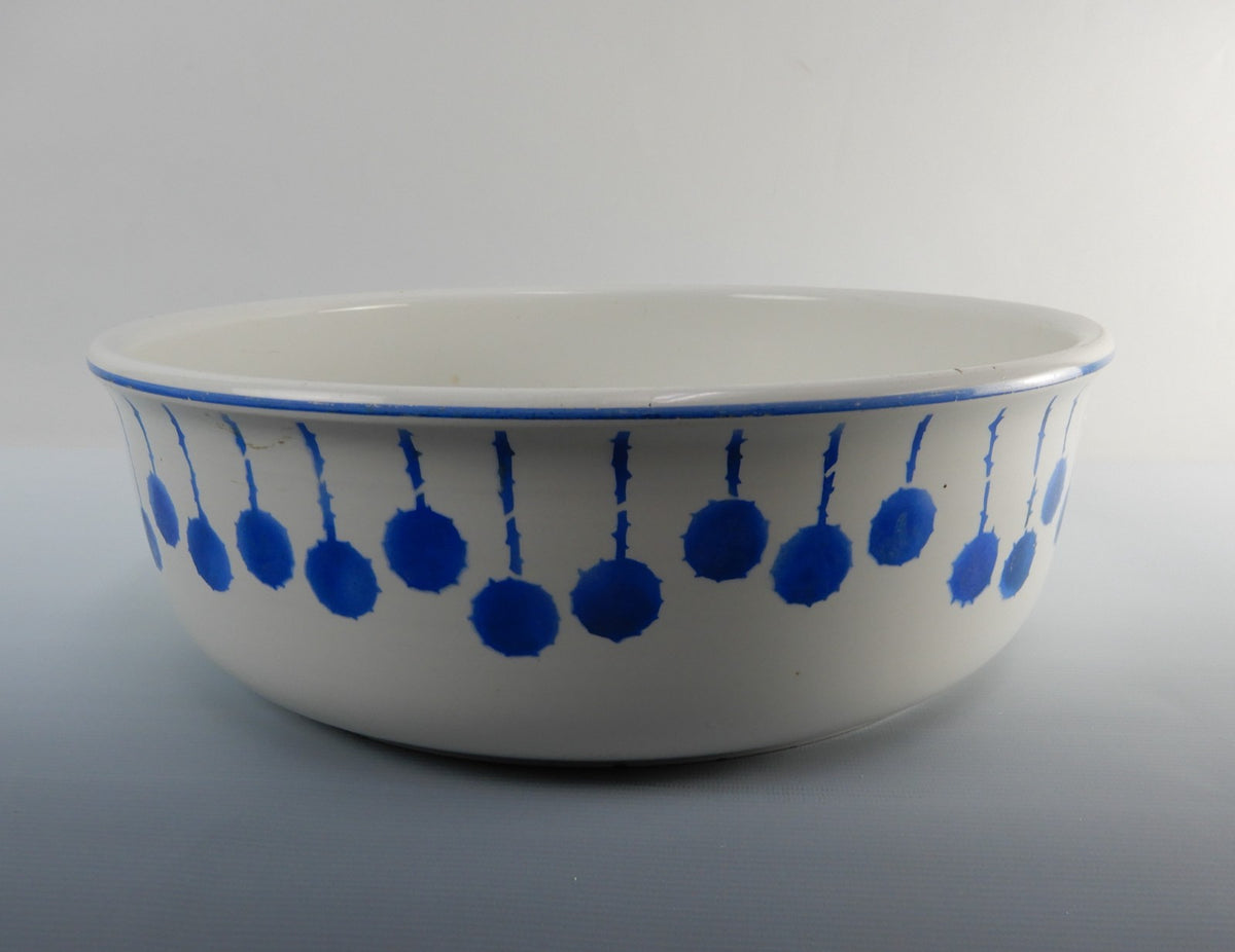 Antique Imperiale et Royale Nimy Belgian Blue and White Large Basin Bowl 14" D