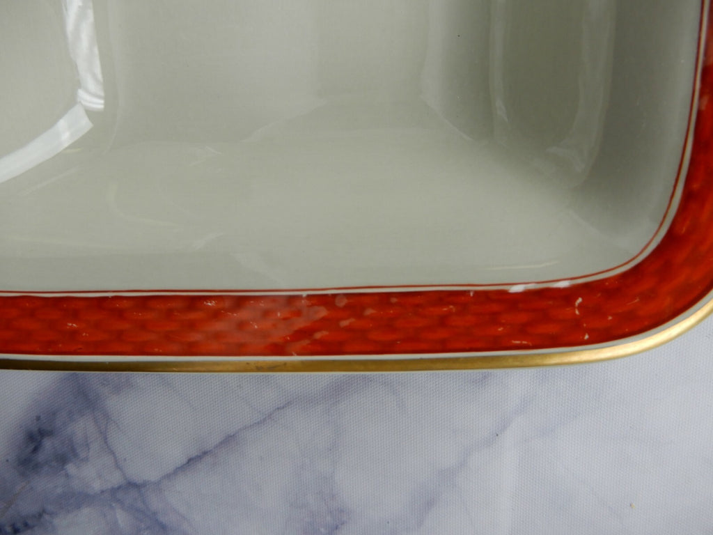 Royal Copenhagen Aluminia Oranja Tureby Square Serving Bowl