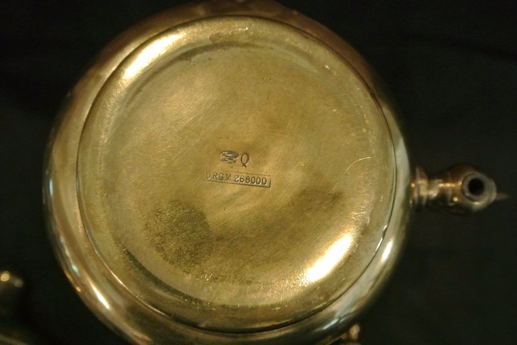Vintage Old Brass F&R Fischer Kettle Pot DRGM 268000 / Boiler, Tea Kettle