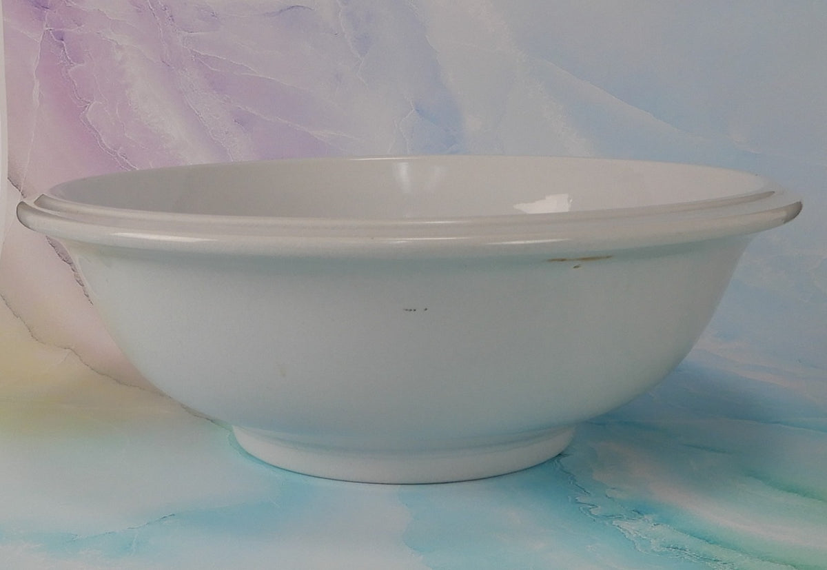Antique B.P. Co. White Ironstone Wash Basin Bowl Cottagecore Kitchen Decor