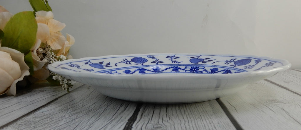Antiq. c.1880s Meissen Brown Westhead Moore England Blue Onion Plate 9-3/4"