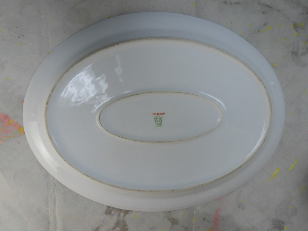 Set of Two Vintage Noritake Morimura "THE CEYLON"  16" Platter and Gravy Boat