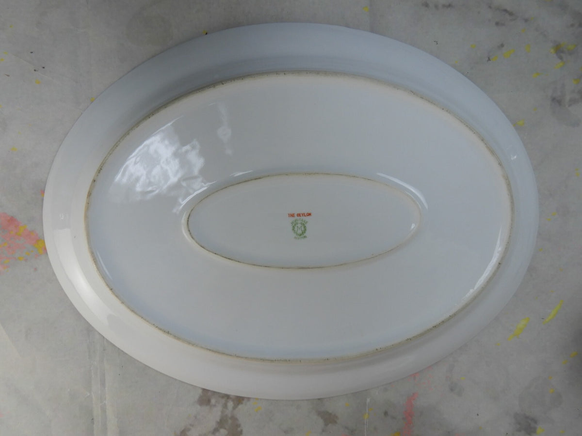 Set of Two Vintage Noritake Morimura "THE CEYLON"  16" Platter and Gravy Boat