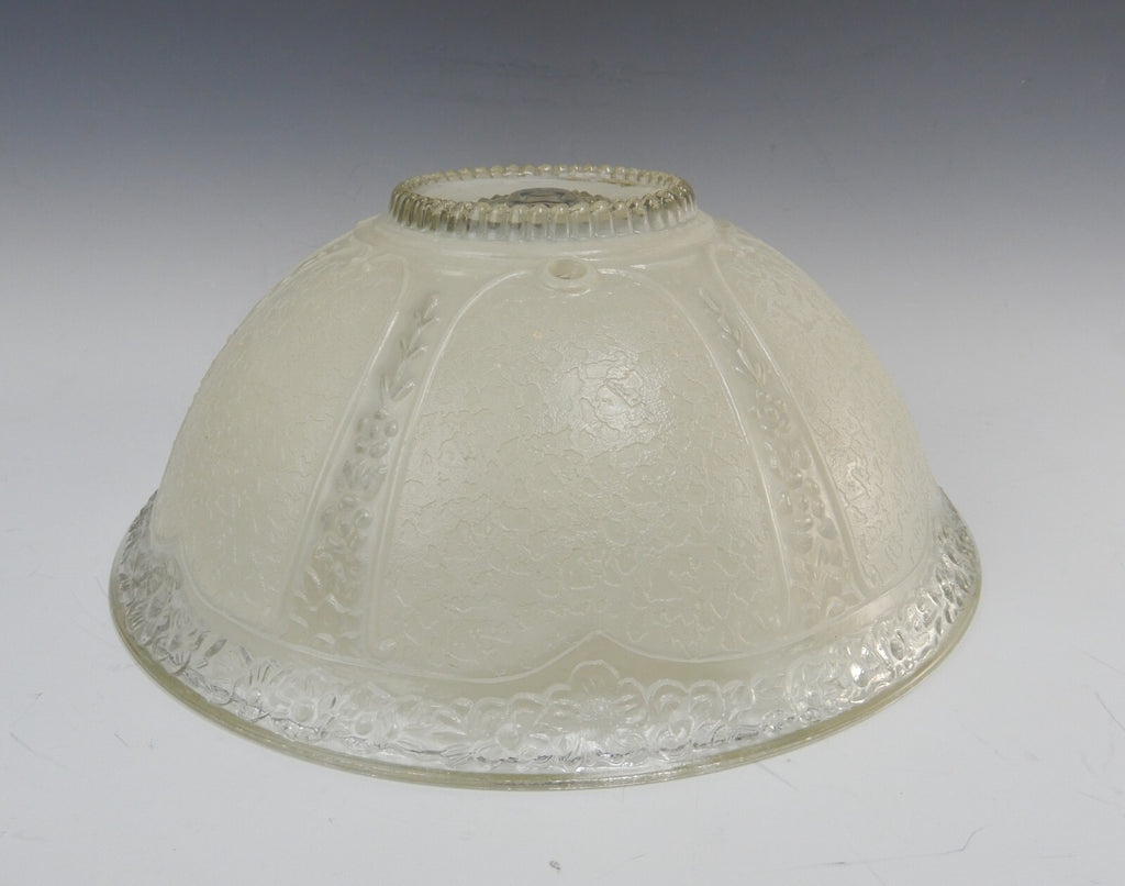 Art-Deco Glass Ceiling Shade Clear and White Chains not Included