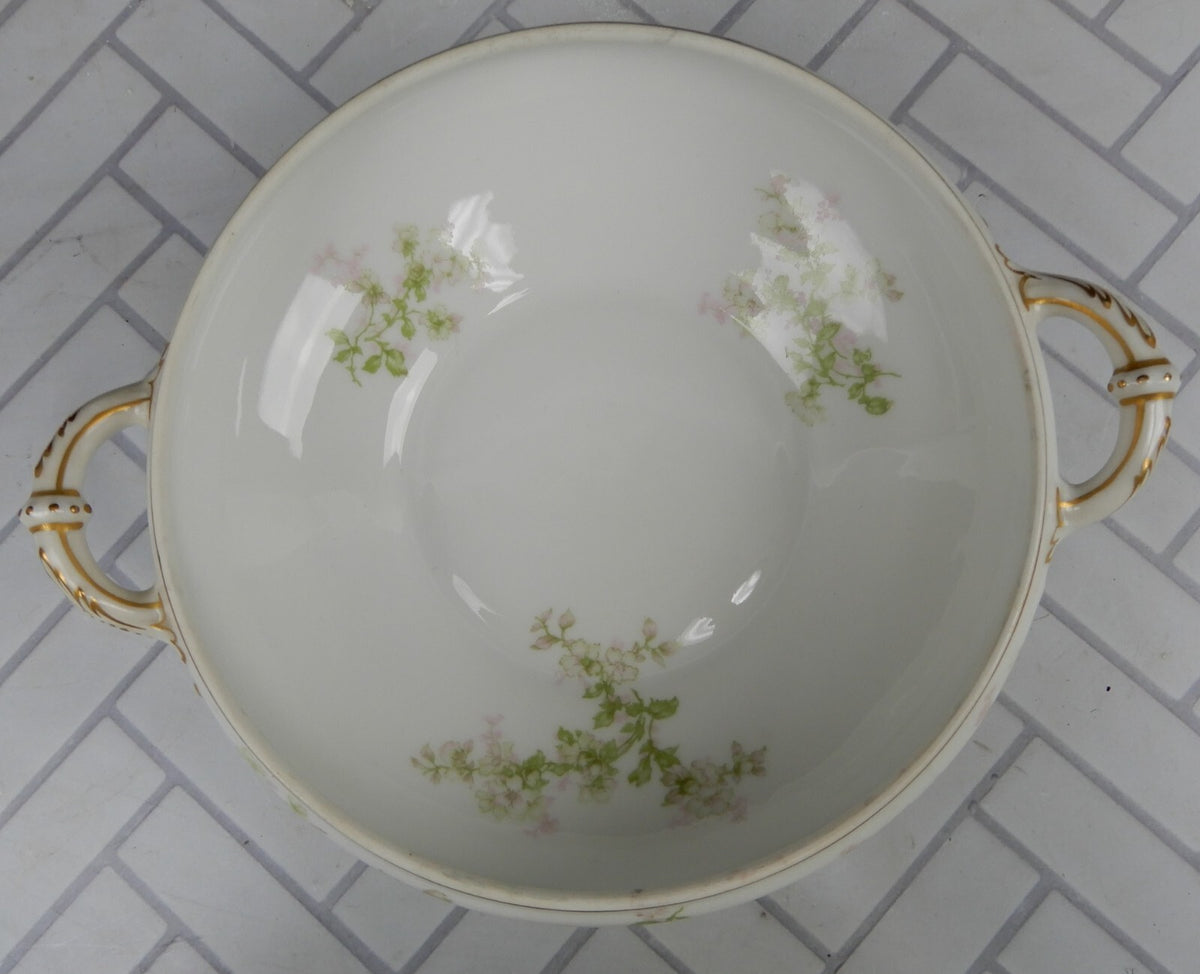 Vintage Haviland Limoges Schleiger 61l Pattern Vegetable Bowl With Repaired Lid