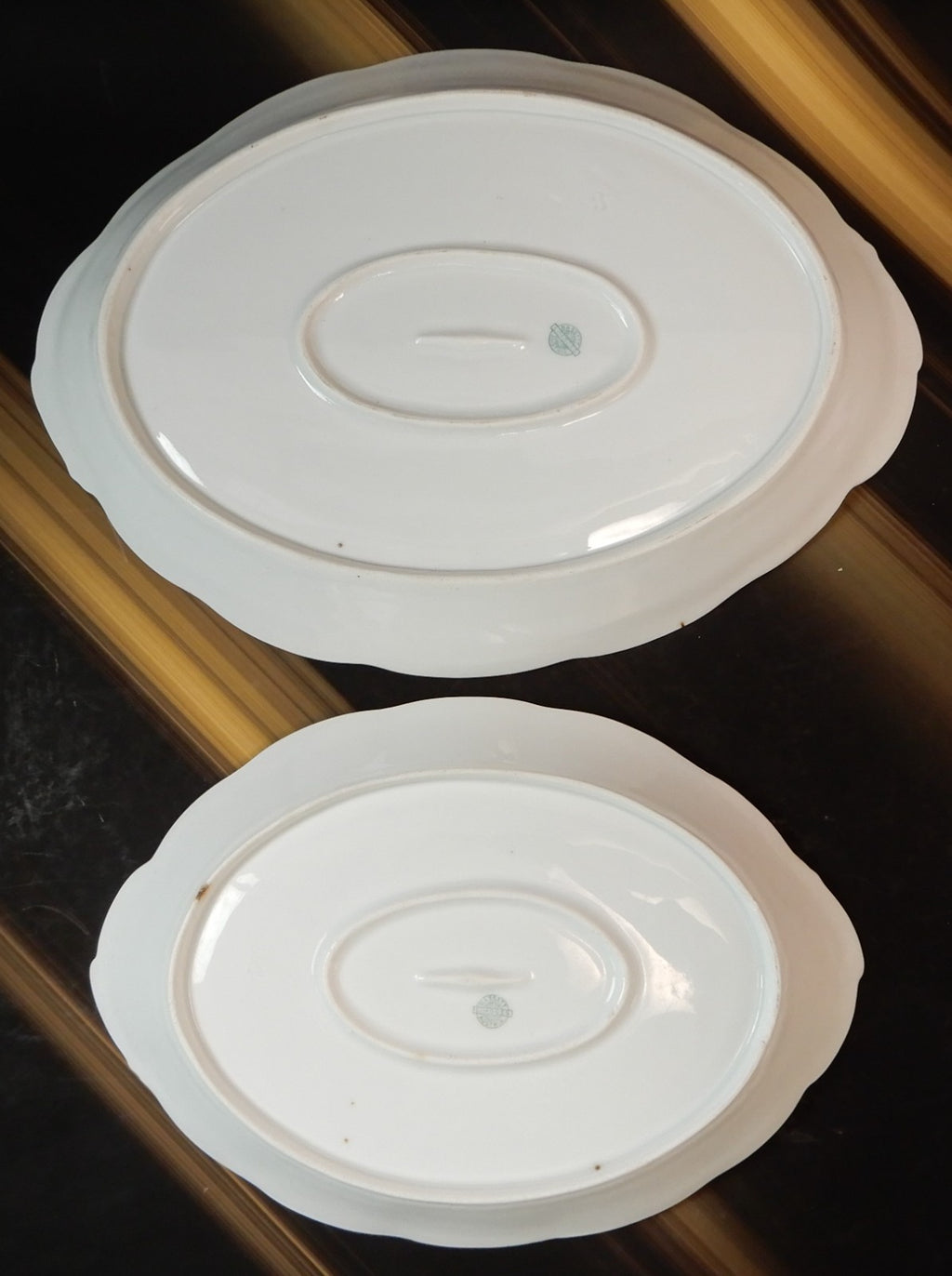 Vintage Bassett Limoges Austria "5789" Pattern Set of Two Platters