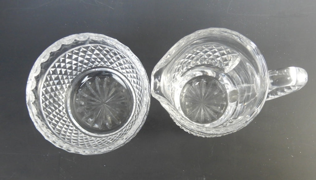 Waterford Crystal Cashel Creamer and Open Sugar Bowl Set