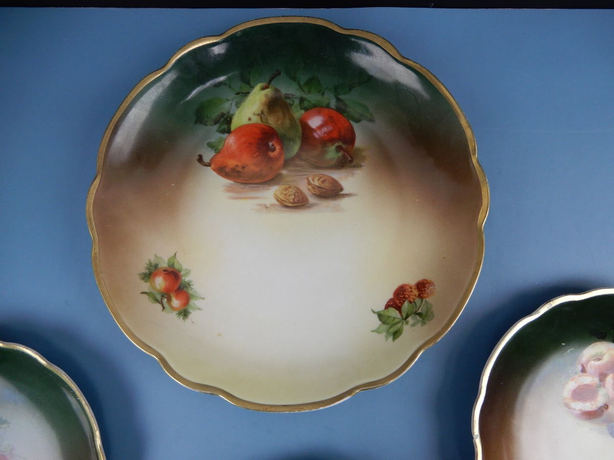 Lot Of 4 Plates Moritz Zdekauer (MZ) Austria with Fruits