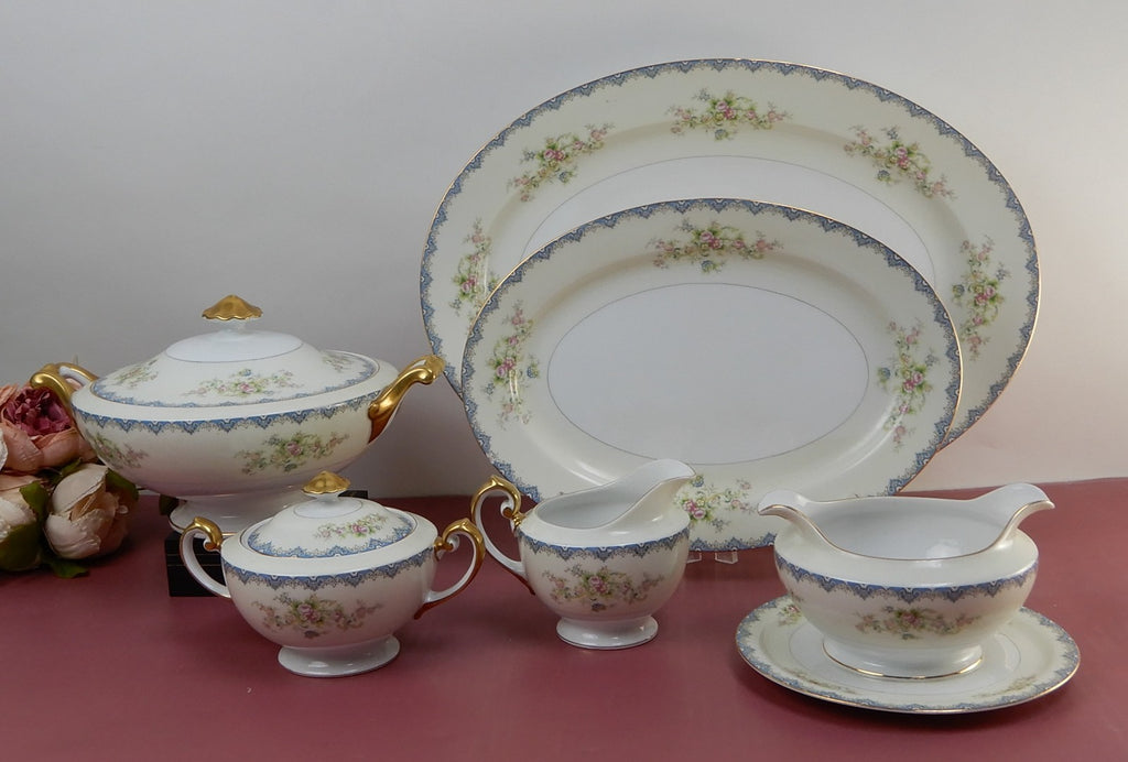 Set of Six Serving Pieces Meito China N.S.P.(Nagoya Seito Porcelain) Japan