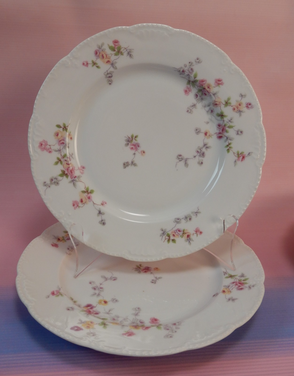 Set of 5 Bassett Limoges Austria "5789" Pattern 8-1/2" Salad Plates