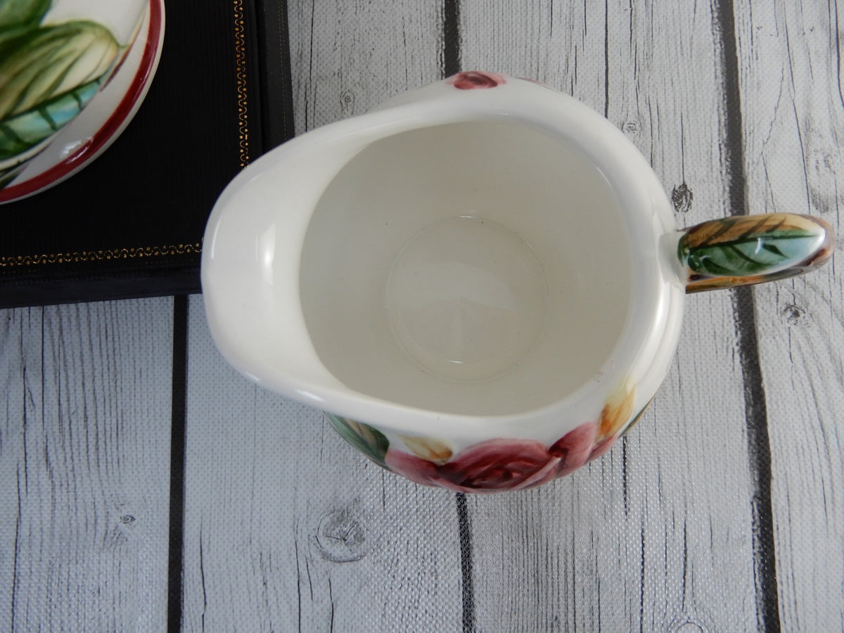 Vintage Lefton Americana Regal Rose Set of Tea Pot ,Sugar Bowl and Creamer