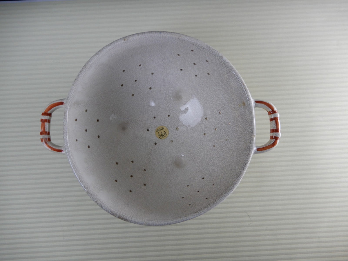 Ceramiche ABC Bassano Footed Colander/Strainer Made In Italy Hand Painted