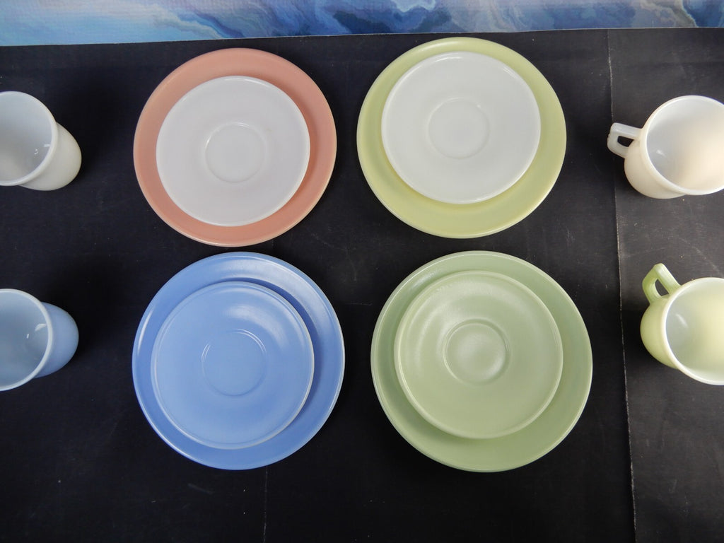 Vintage 1940's Little Hostess Child's Pastel Tea Set- Hazel Atlas 12 Pieces