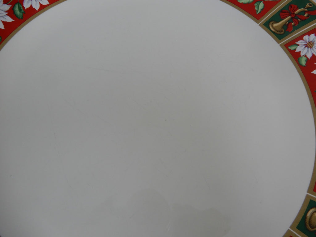 12 Pc Charlton Hall by Kobe Christmas 4 Dinner Plates, 4 Cups & 4 Saucers