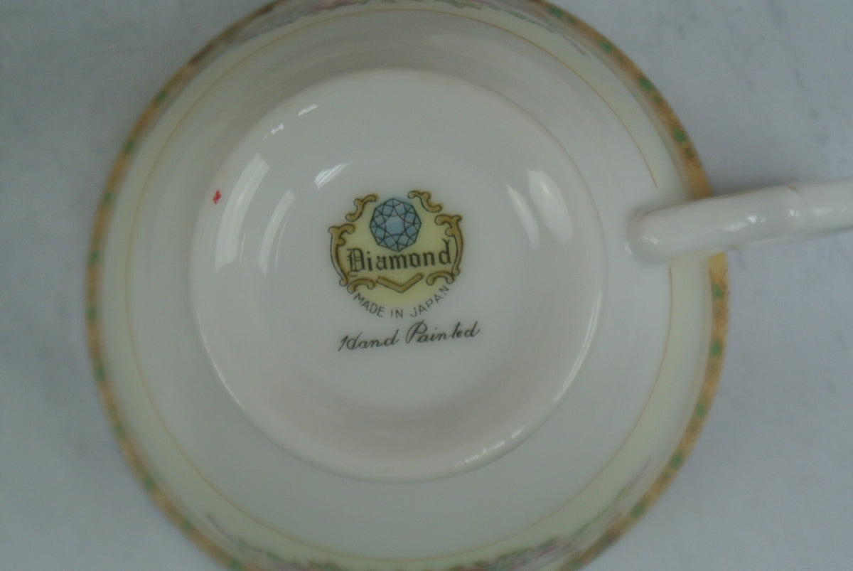 Lot of 23 Pieces of Vintage Diamond Made in Japan Hand Painted