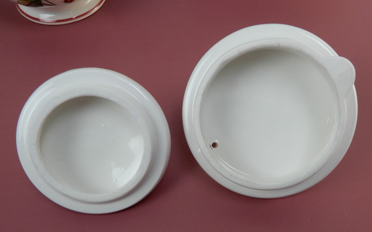 Vintage Lefton Americana Regal Rose Set of Tea Pot ,Sugar Bowl and Creamer