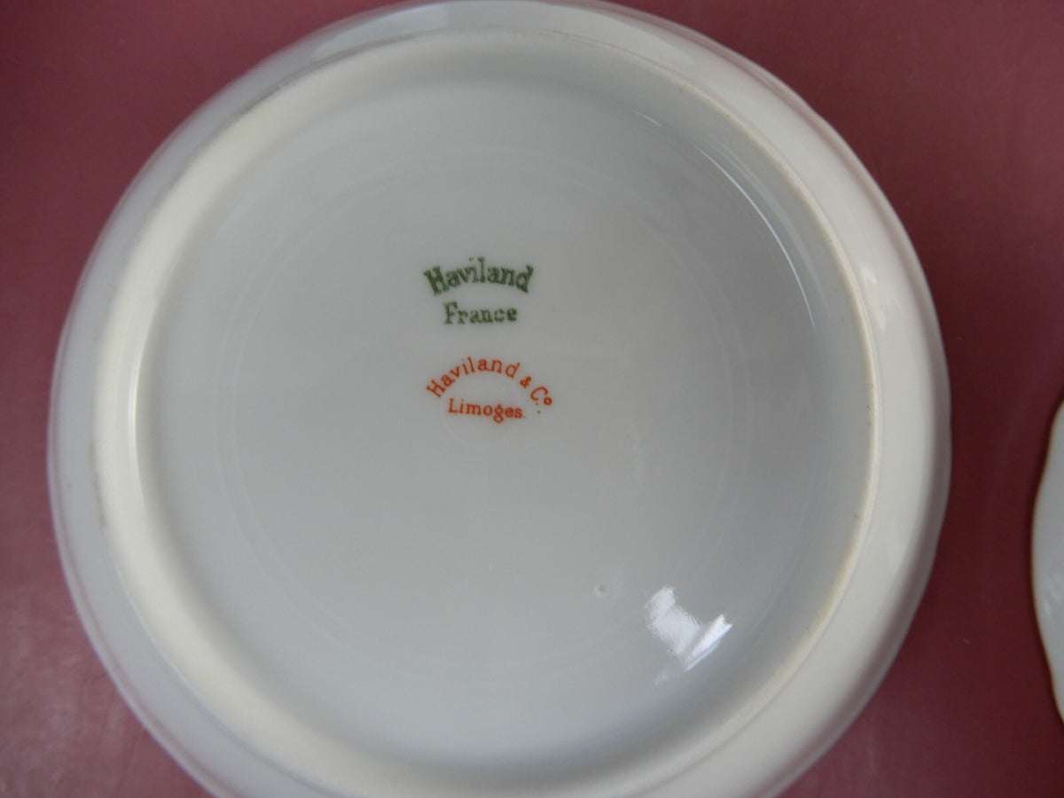 Haviland Limoges France Schleiger 475e Hand Painted Four Berry/Fruit Bowls 5”