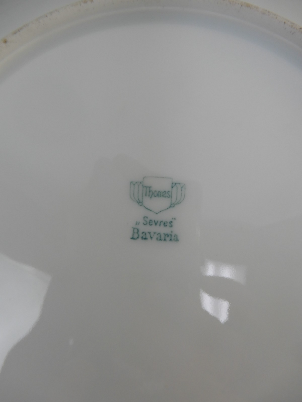 Vintage Thomas Serves Bavaria Hand-Painted Sea Shell Signed 8-1/2" Plate