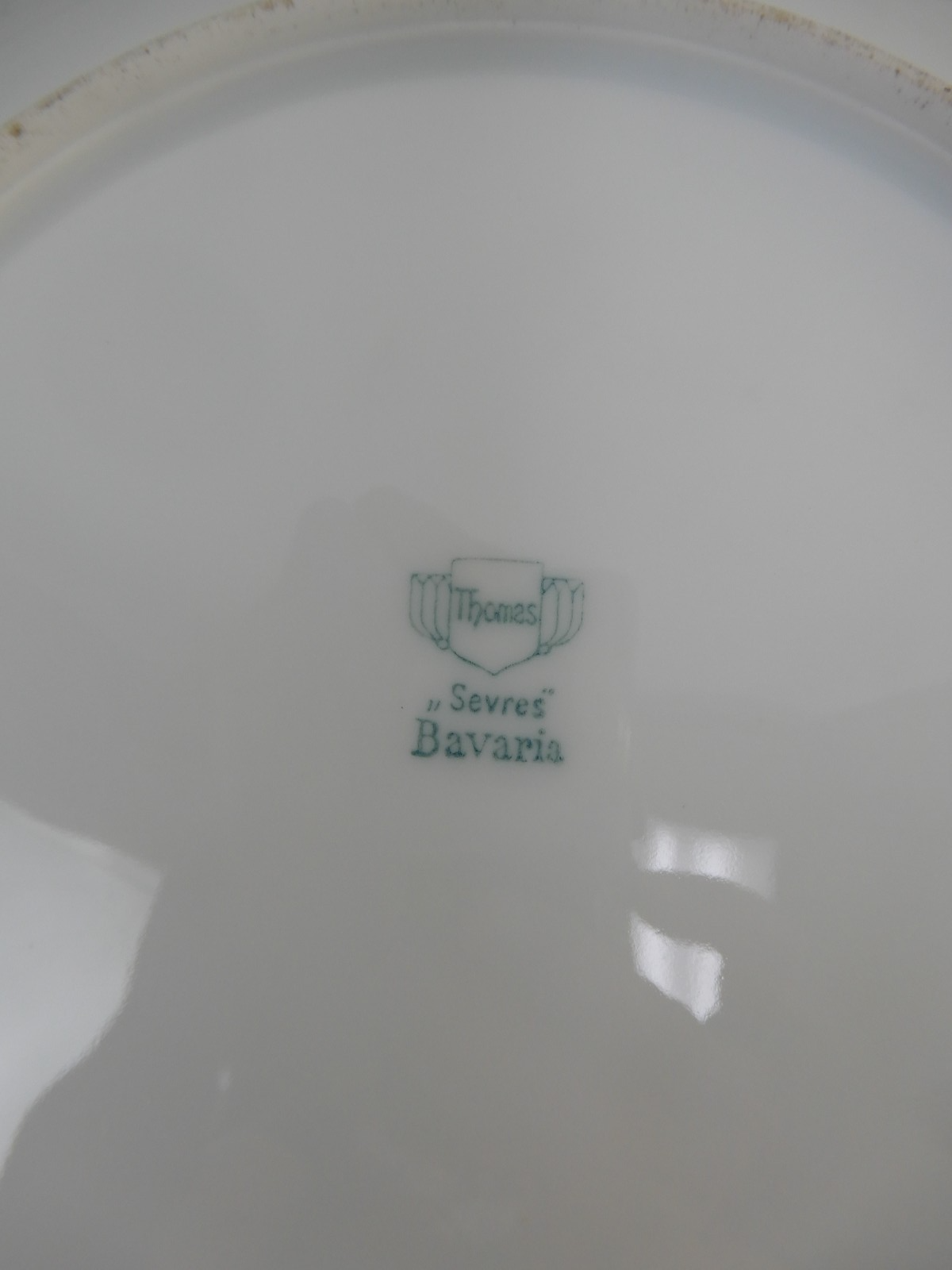 Vintage Thomas Serves Bavaria Hand-Painted Sea Shell Signed 8-1/2" Plate