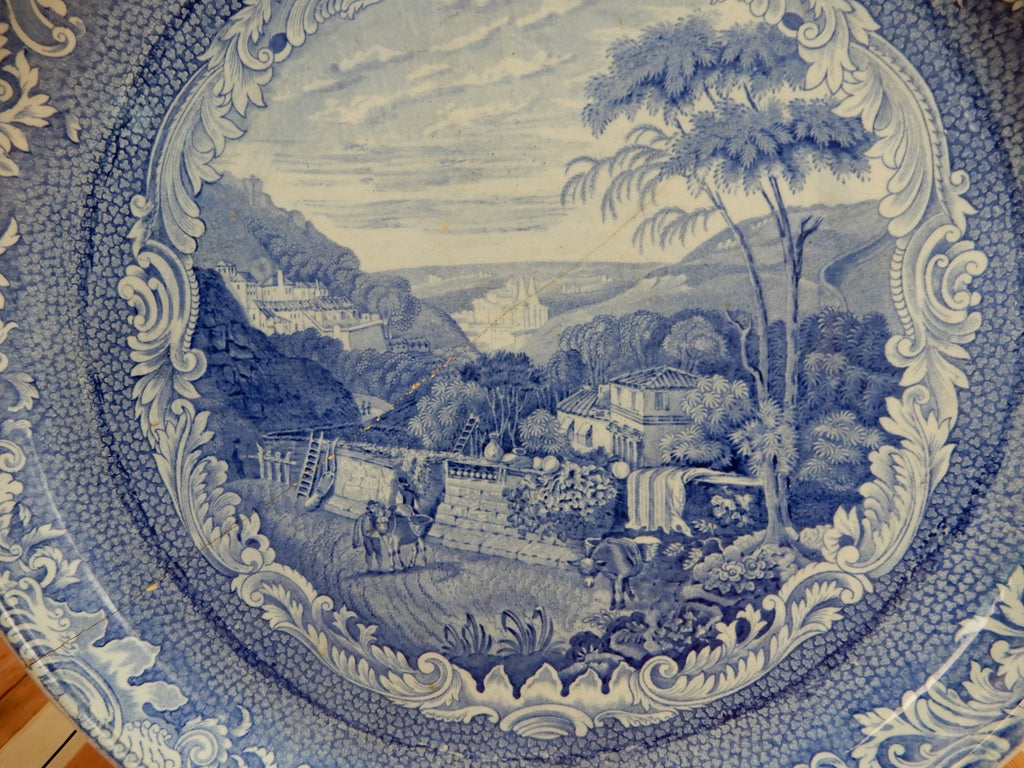 Antique Copeland & Garrett Late Spode "Cintra" Tazza/Footed Plate W/Crack