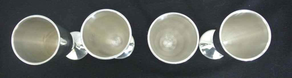 Set of 4 Selangor Pewter Goblets Glasses Sovereign Collection