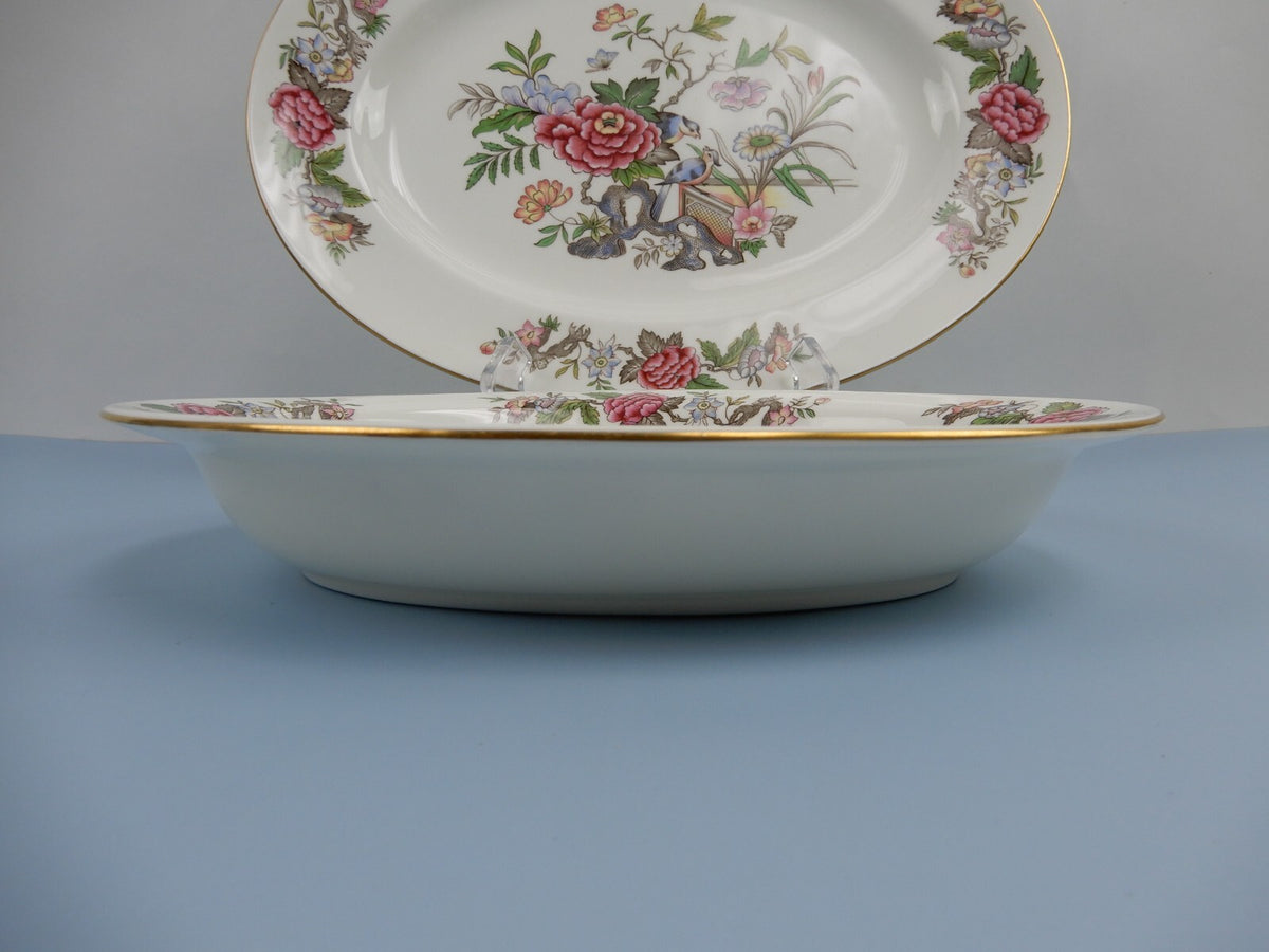 Vintage Wedgwood "Cathay" Pattern~ Platter and Oval Vegetable Bowl