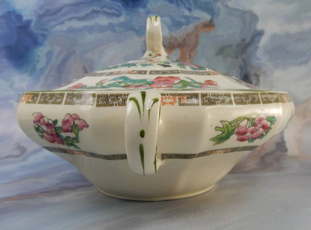 Vintage Myott ,son & Co.Round Covered 12 Sided Serving Bowl