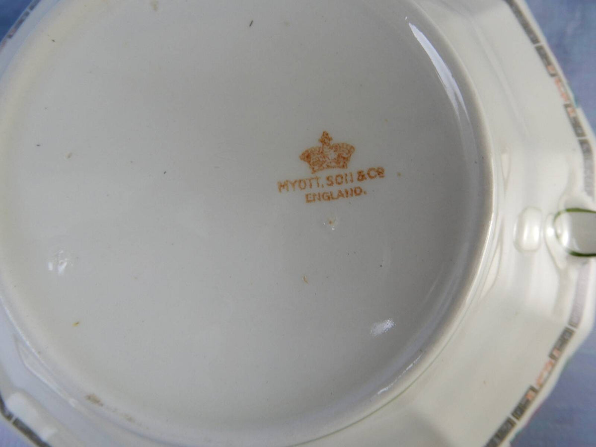 Vintage Myott ,son & Co.Round Covered 12 Sided Serving Bowl