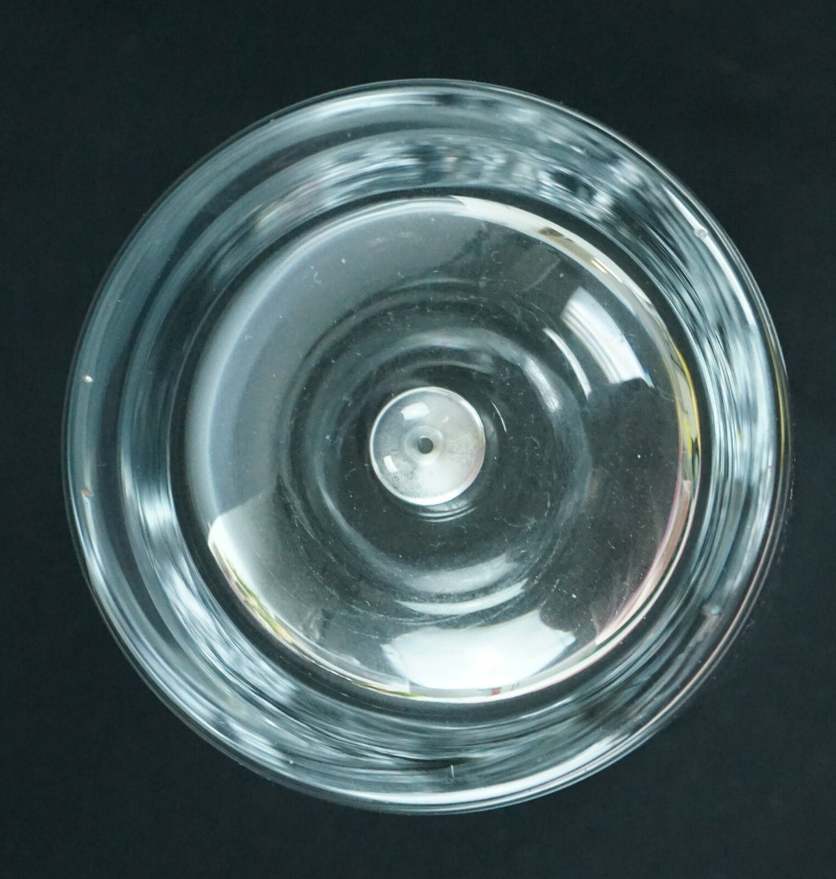 Vintage Cocktail Pitcher w/ Glass Stirrer Open Bubble in the Base 9-1/8"