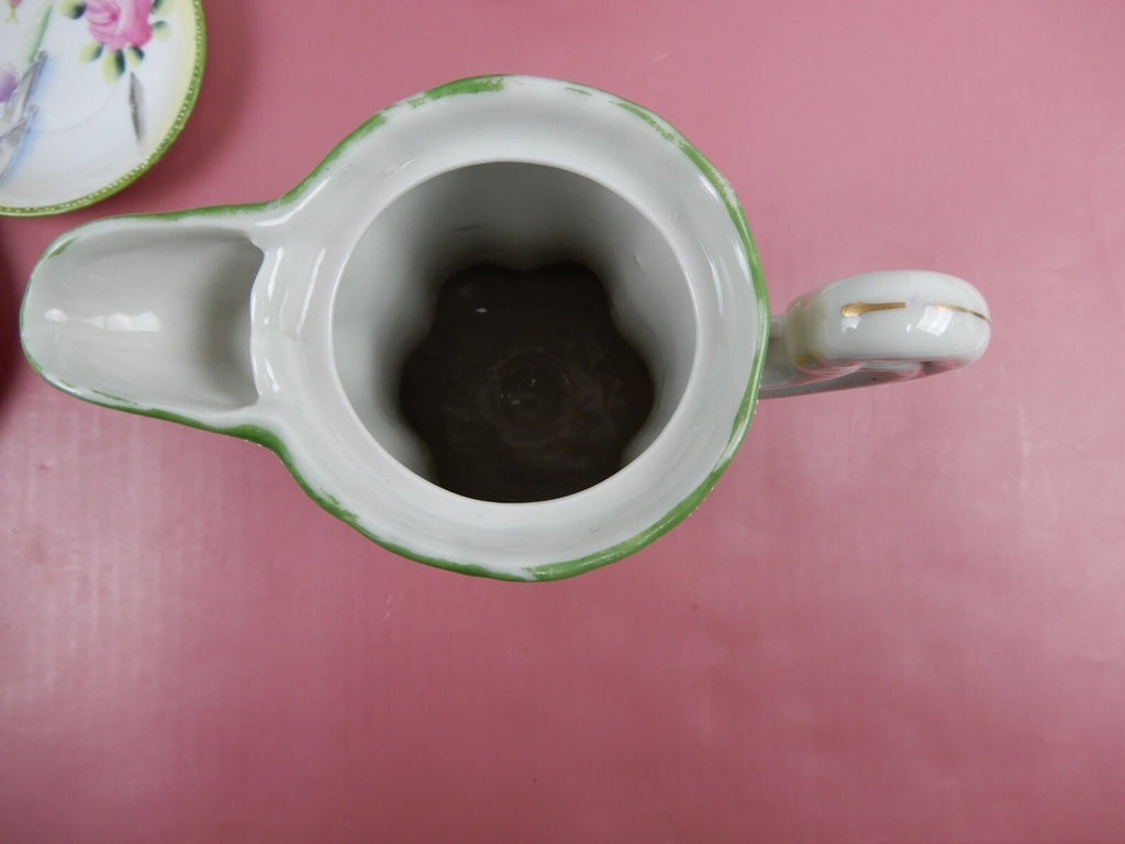Vintage Nippon Takito TT Chocolate Pot w/ 5 Cups and Saucers Hand Painted