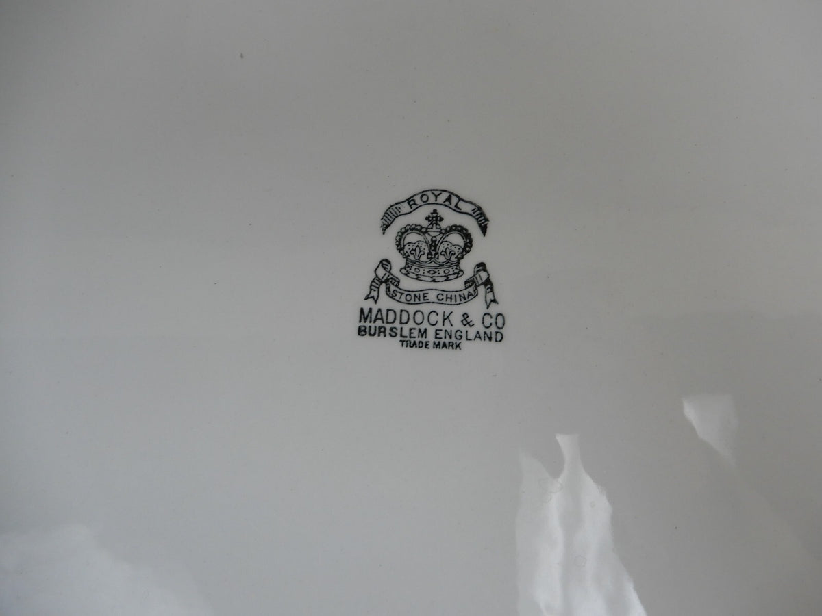Vtge John Maddock,Royal Stone China Burslem England Rectangle 16-3/8" Platter