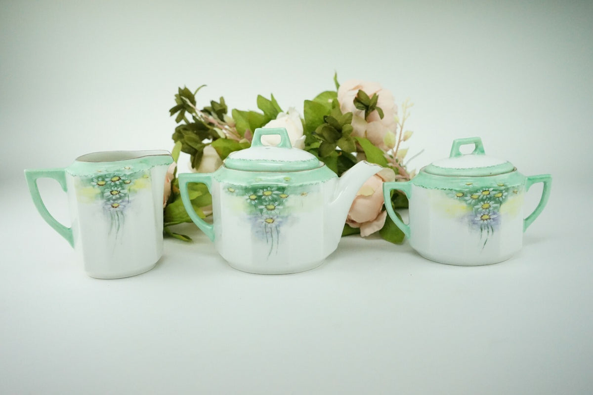 C. Tielsch  Altwasser Silesia Small Teapot,Creamer and Sugar Bowl