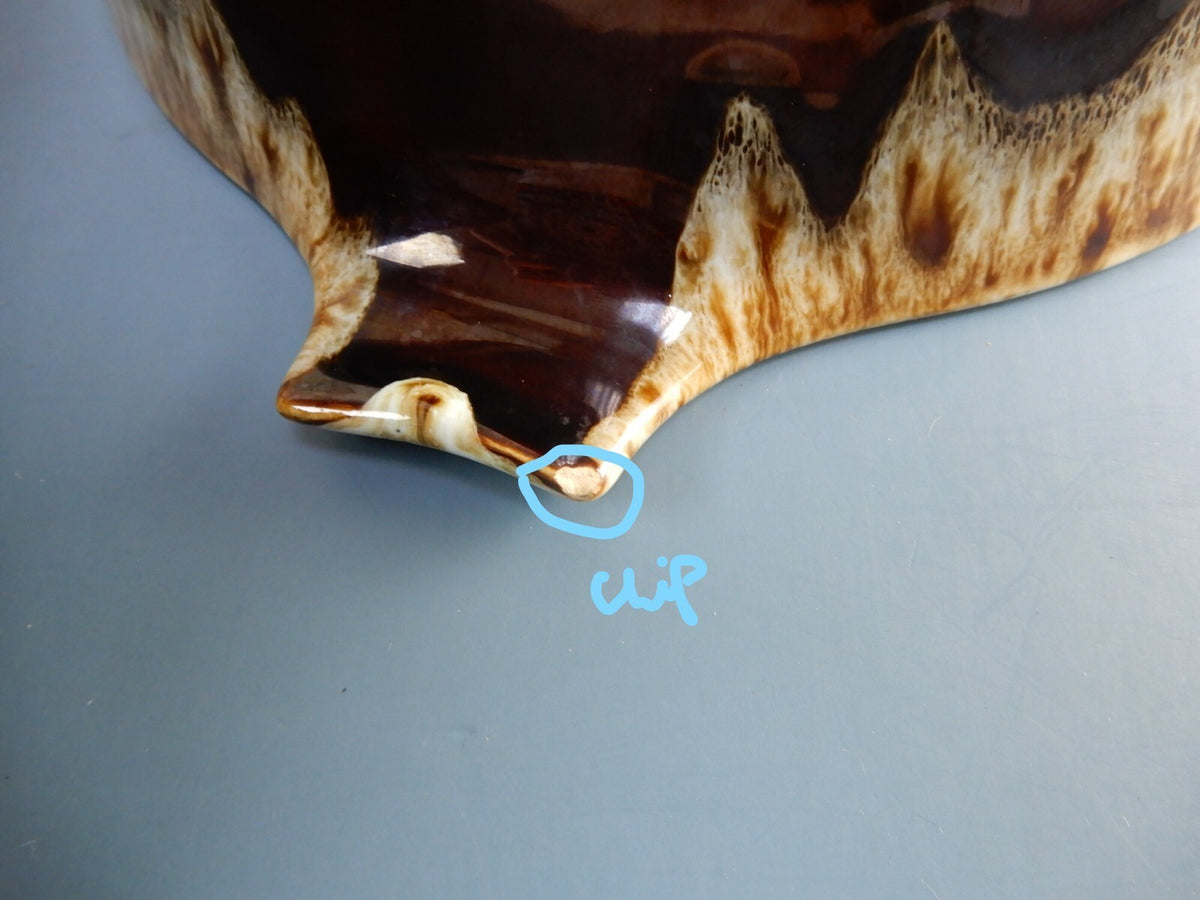 Set of 3 Vintage Canonsburg Brown Drip Glaze Serving Bowls