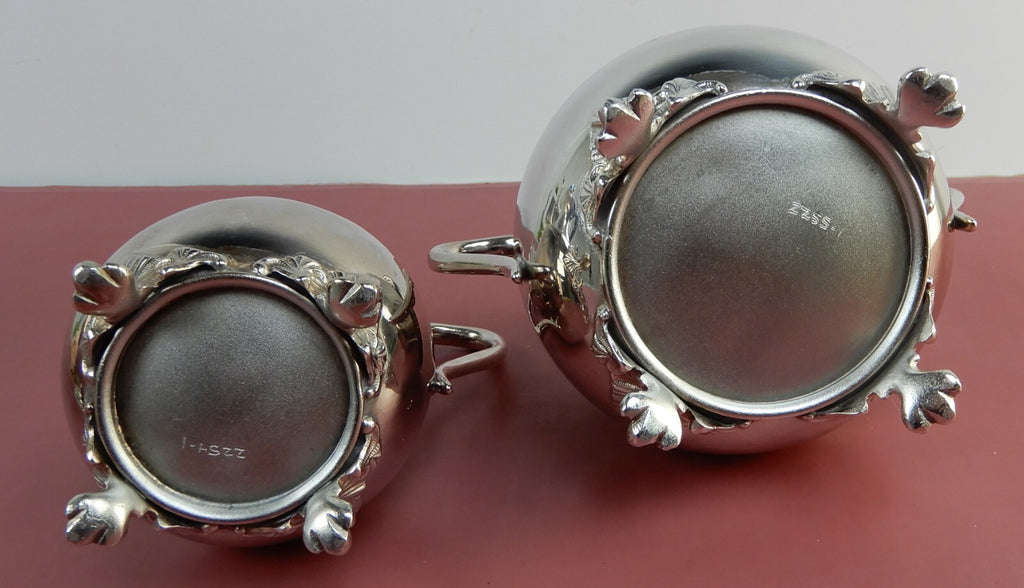 Vintage Atkinson Bros Silver-Plated Creamer and Sugar Bowl