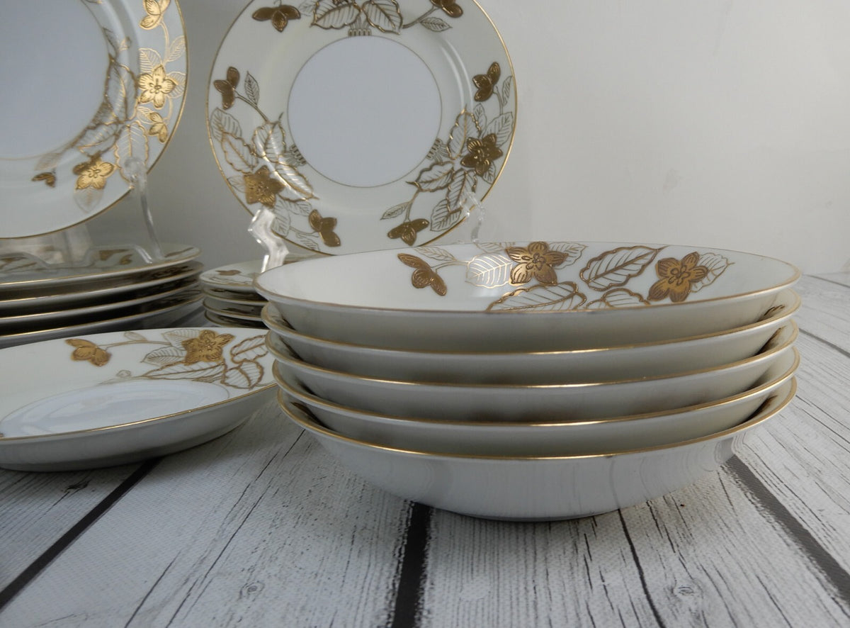 Vtg Anniversary Craftsman China Japan 30 Pc 6-Piece 5 Place Setting #178 Pattern