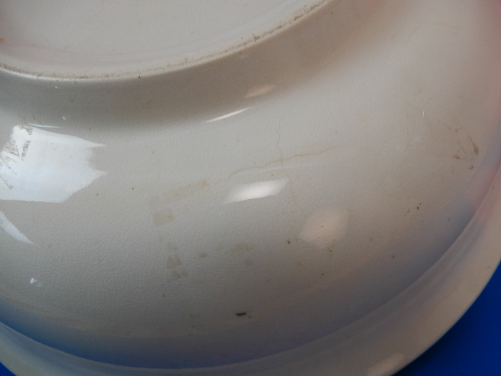 Antique The wick Company Transerware Ironstone Pottery Wash Bowl and Pitcher Set