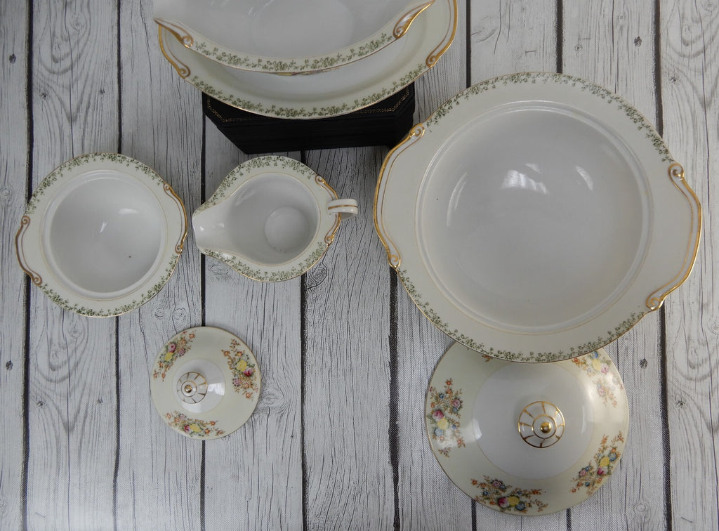 Regal China Japan w/ Imperfections Gravy Bowl ,Creamer,Sugar Bowl & Lidded Bowl
