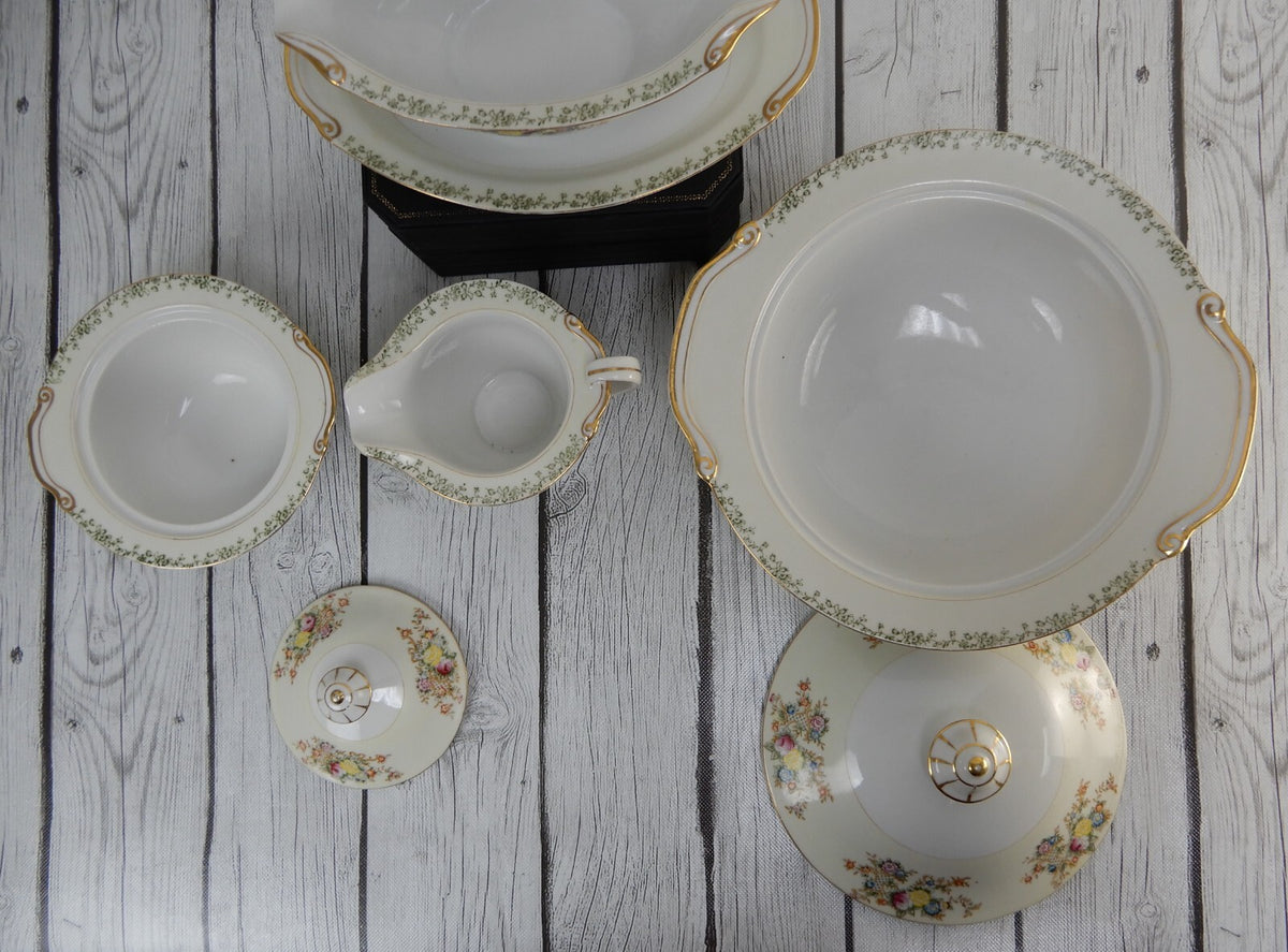 Regal China Japan w/ Imperfections Gravy Bowl ,Creamer,Sugar Bowl & Lidded Bowl