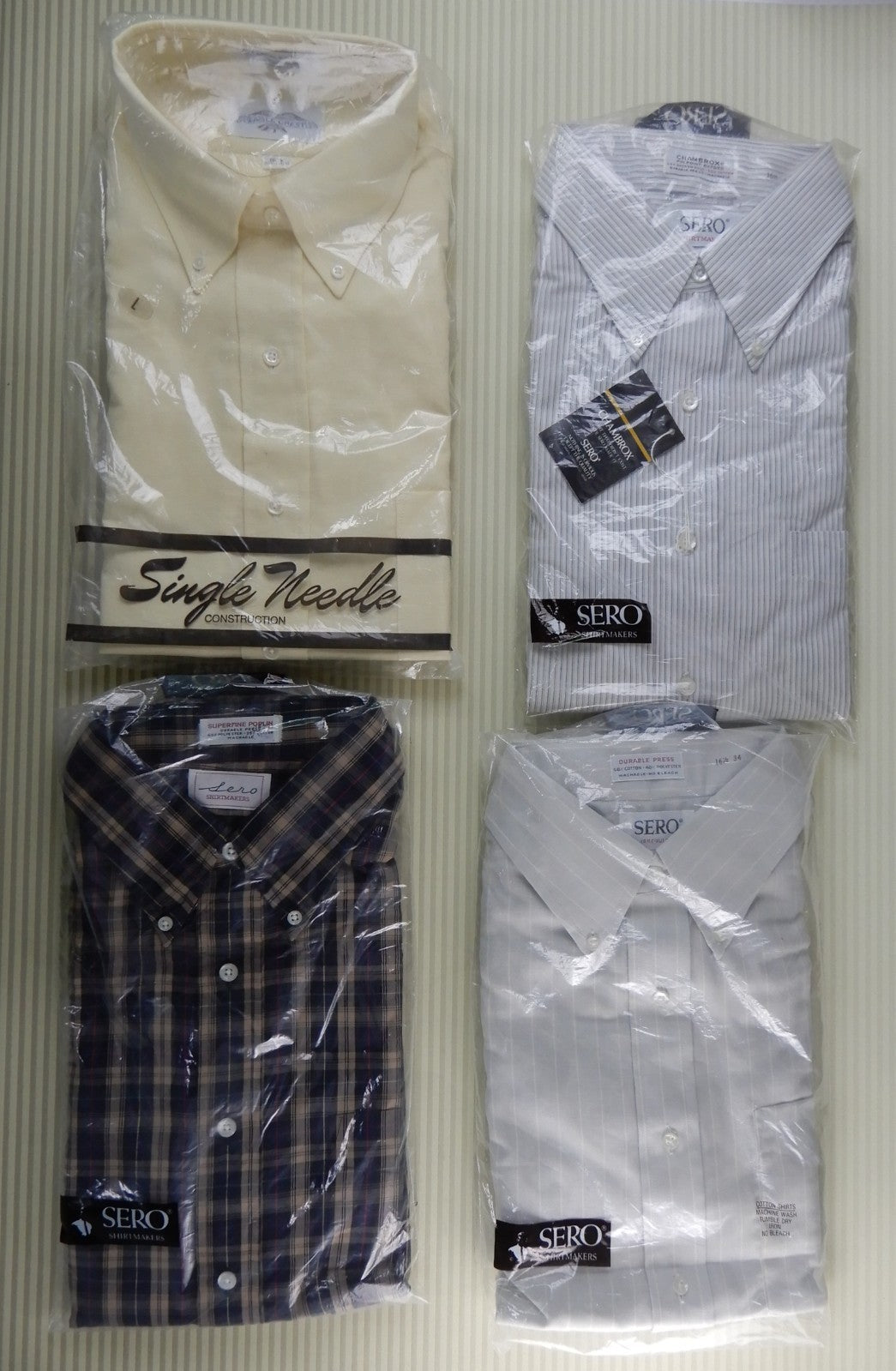 New 3 Long Sleeves One Short Sleeve Shirts Men's 16-1/2 -35 and 34 Lot of 4